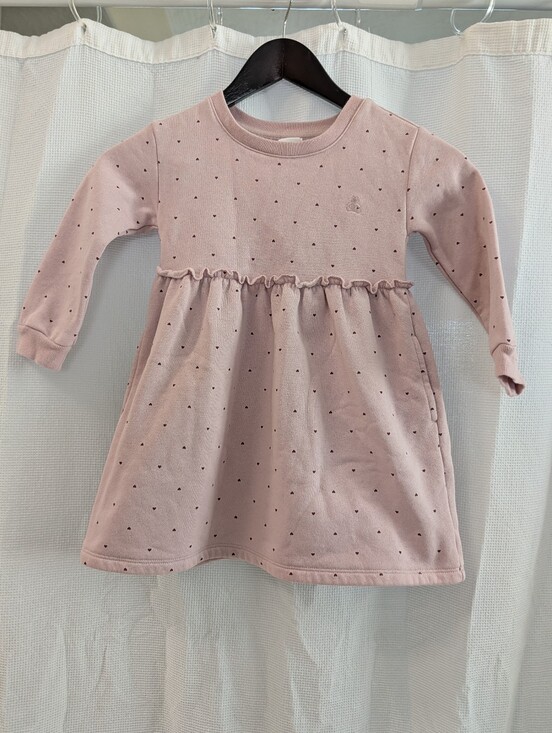 GAP Other - Baby Gap Ruffle Sweatshirt Dress With Hearts